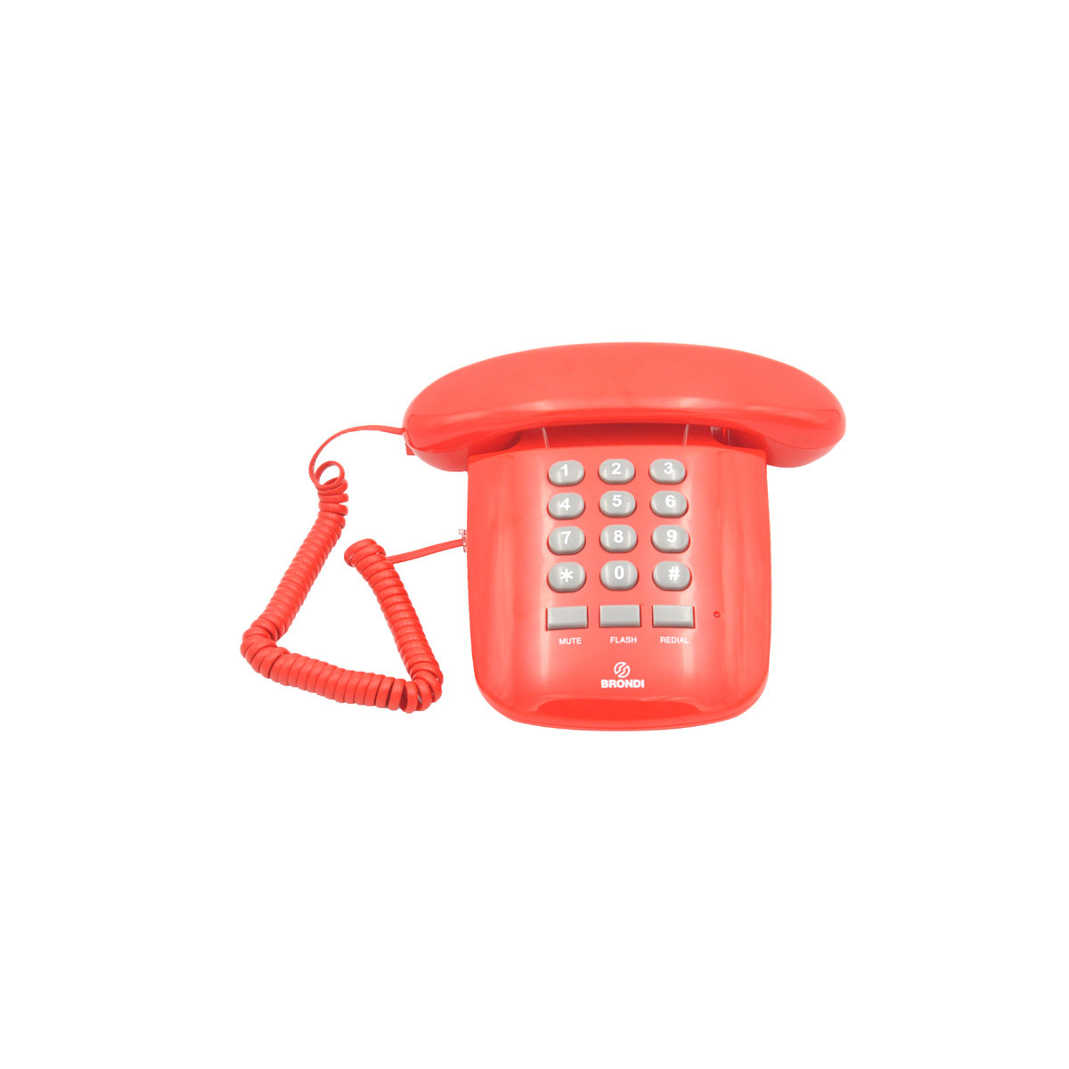 BRONDI SOLE (ROSSO) - TELEFONO CORDED - DESIGN RETRO''