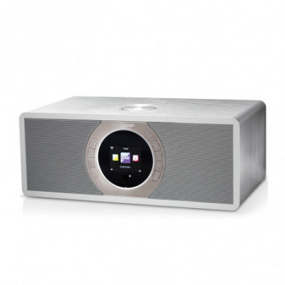 SHARP DR-I470(WH) - RADIO DIGITALE - DAB/DAB+/ WEB RADIO - BLUETOOTH - WI-FI - CHASSIS IN LEGNO - BIANCO