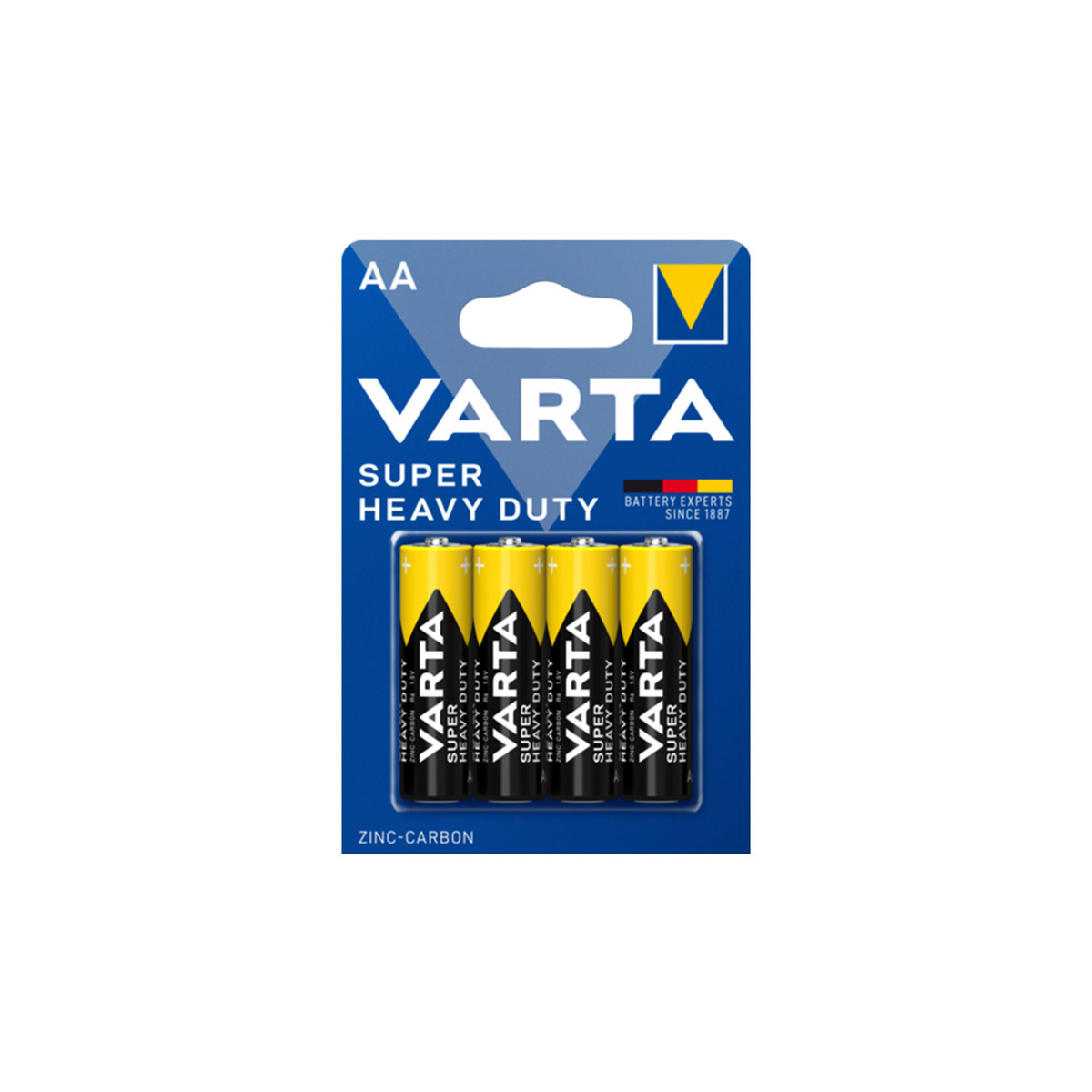 VARTA SUPER HEAVY DUTY - BLISTER 4 STILO AA ZINCO-CARBONE