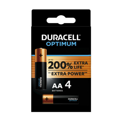 DURACELL OPTIMUM BLISTER 4 STILO AA (LR6/MX1500)