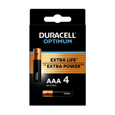 DURACELL OPTIMUM BLISTER 4 MINISTILO AAA (LR3/MX2400)