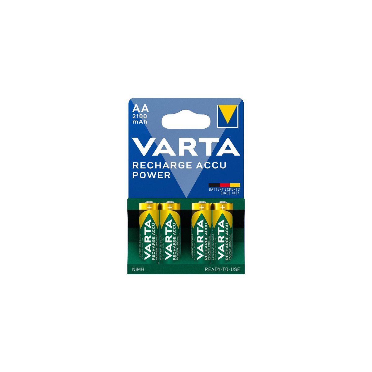 BLISTER 4 STILO RICARICABILI VARTA AA NI-MH 2100mAh 1.2V