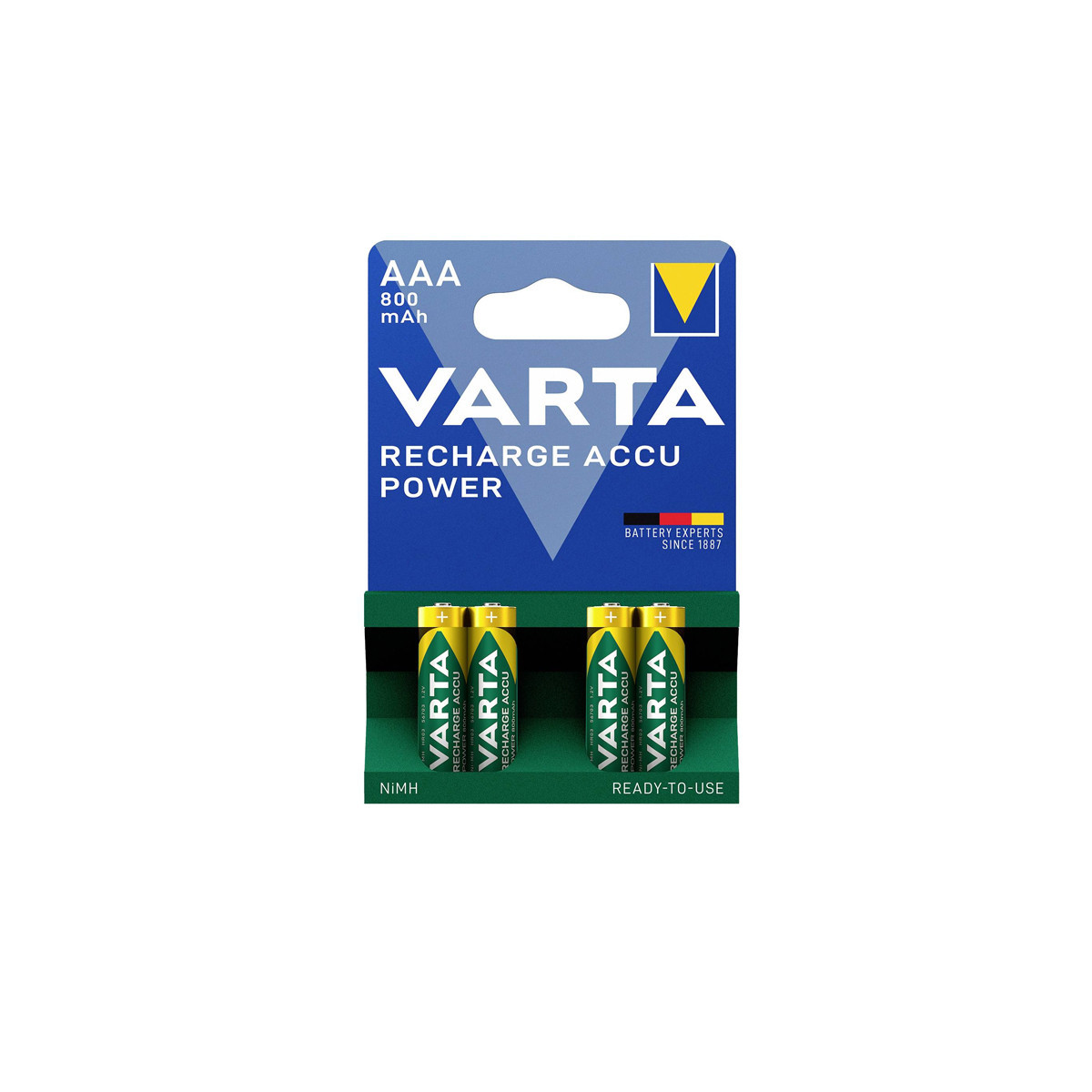 BLISTER 4 MINISTILO RICARICABILI VARTA AAA NI-MH 800mAh 1.2V