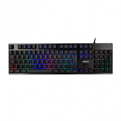 TASTIERA GAMING NOUA SHIELD - A MEMBRANA CON RETROILLUMINAZIONE RAINBOW 105 TASTI