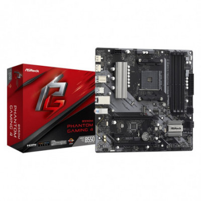 MAINBOARD ASROCK B550M Phantom Gaming 4 - DDR4 SOCKET AM4 + HDMI + DP MicroATX