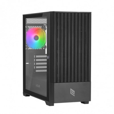 NOUA FOBIA L101 - CASE MICRO ATX - NERO - PANNELLO LATERALE IN VETRO - VENTOLA ARGB PREINSTALLATA