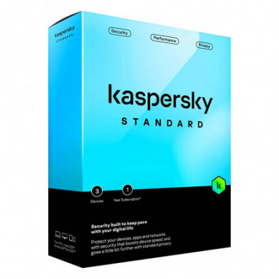 KASPERSKY STANDARD (SLIM) - SOFTWARE SICUREZZA 3 DEVICE / 1 ANNO