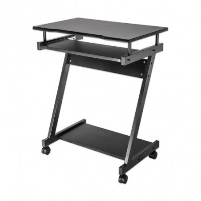 TECHLY ICA-TB 935B - SCRIVANIA COMPATTA CON RIPIANO TASTIERA ESTRAIBILE - COLORE NERO