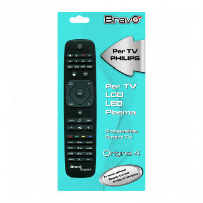 BRAVO ORIGINAL 4 (90202050) - TELECOMANDO COMPATIBILE FEDELMENTE RIPRODOTTO PER TV PHILIPS