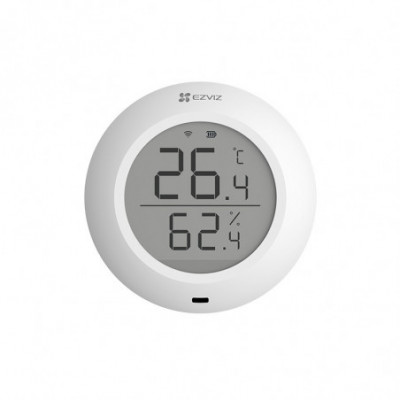 EZVIZ T51C - SENSORE SMART DI TEMPERATURA ED UMIDITA'' - PROTOCOLLO ZIGBEE - WIFI - DISPLAY LCD - DA APPOGGIO O DA MURO