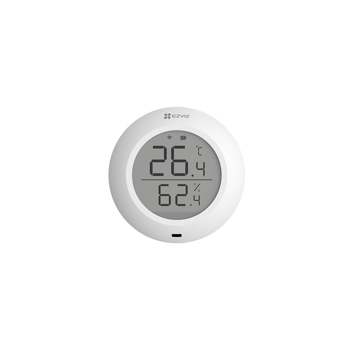 EZVIZ T51C - SENSORE SMART DI TEMPERATURA ED UMIDITA'' - PROTOCOLLO ZIGBEE - WIFI - DISPLAY LCD - DA APPOGGIO O DA MURO