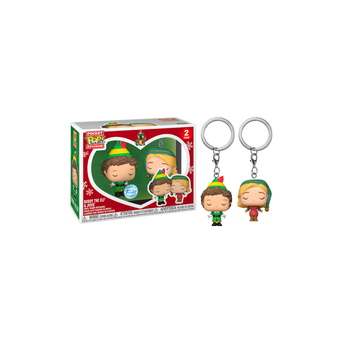 FUNKO POP KEYCHAIN BUDDY  e  JOVIE 2-PK (73921) - ELF