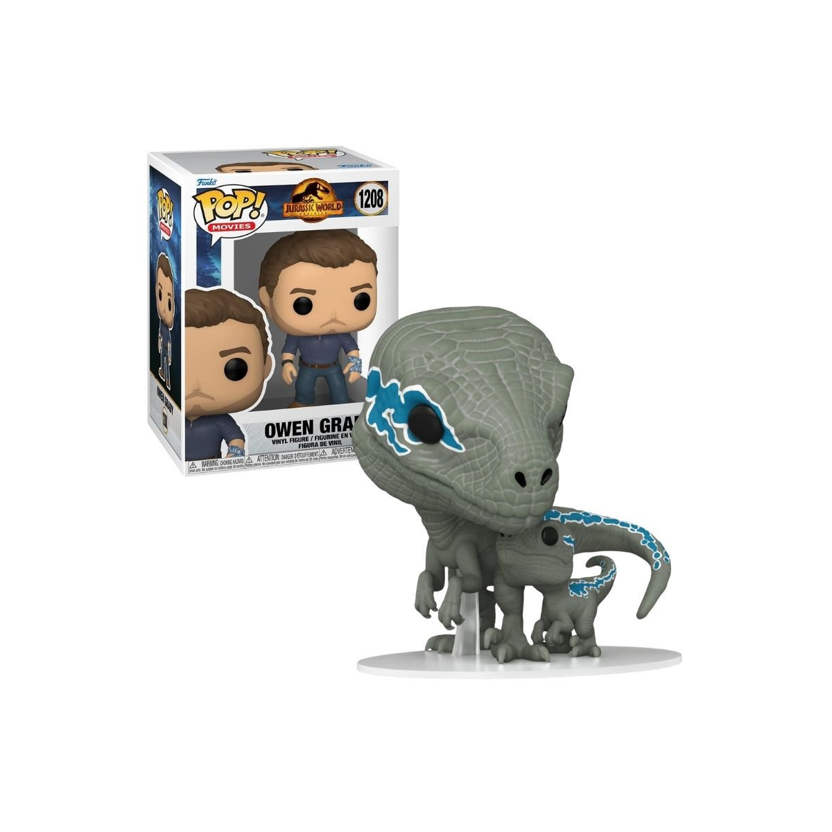 FUNKO POP (62223) - POP  e  BUDDY - MOVIES - JURASSIC WORLD - VELOCIRAPTOR (BLUE  e  BETA)