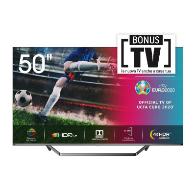 HISENSE 50U7QF - 50 SMART TV ULED 4K - DOLBY ATMOS - HDR10+ - LOCAL DIMMING - CONTROLLO VOCALE - TIVUSAT - BLACK - IT