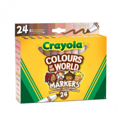 CRAYOLA COLOURS OF THE WORLD (58-7804) - 24 PENNARELLI MAXI PUNTA LAVABILI