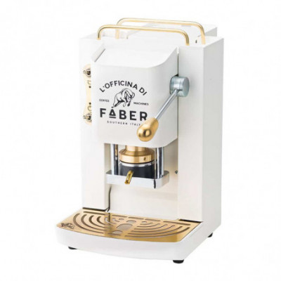 FABER PRO DELUXE BIANCO - MACCHINA PER CAFFE'' - PRESSACIALDA IN OTTONE - ELETTROVALVOLA E TERMOSTATO 95 - TELAIO IN ACCIAIO