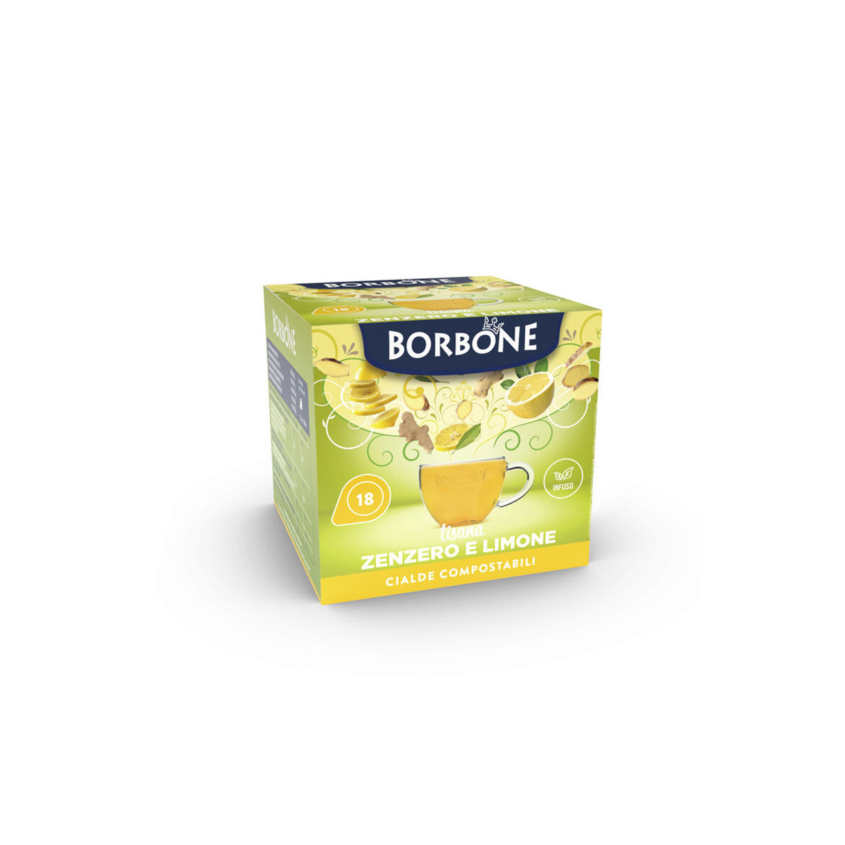 CAFFE'' BORBONE TISANA ZENZERO E LIMONE - CIALDE ESE 44MM - BOX 18PZ