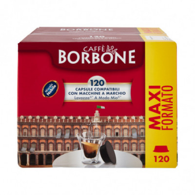 CAFFE'' BORBONE MISCELA NOBILE (BLU) - BOX 120 CAPSULE COMPATIBILI LAVAZZA A MODO MIO