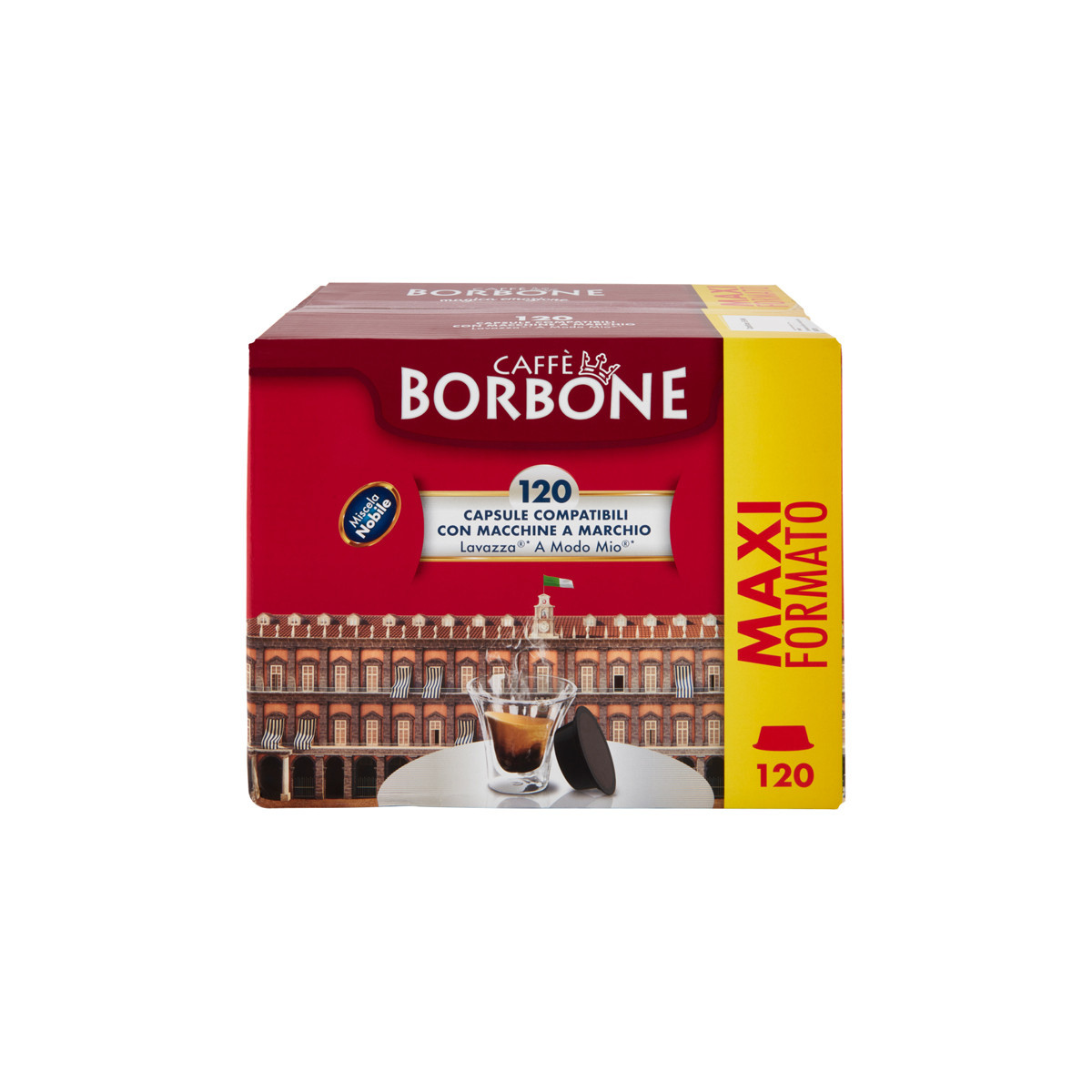 CAFFE'' BORBONE MISCELA NOBILE (BLU) - BOX 120 CAPSULE COMPATIBILI LAVAZZA A MODO MIO