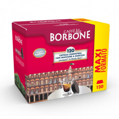 CAFFE'' BORBONE MISCELA SUPREMA (ORO) - BOX 120 CAPSULE COMPATIBILI LAVAZZA A MODO MIO