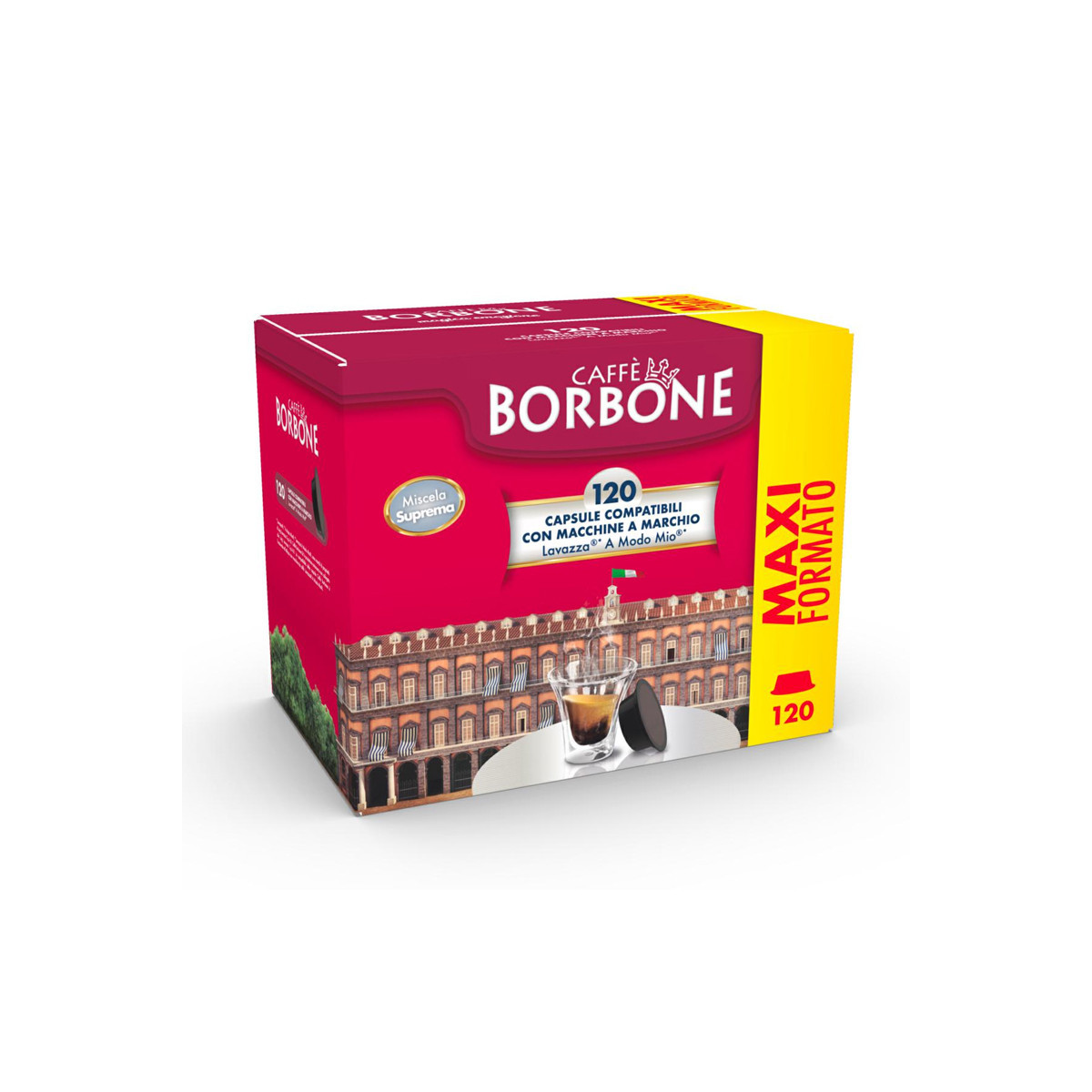 CAFFE'' BORBONE MISCELA SUPREMA (ORO) - BOX 120 CAPSULE COMPATIBILI LAVAZZA A MODO MIO