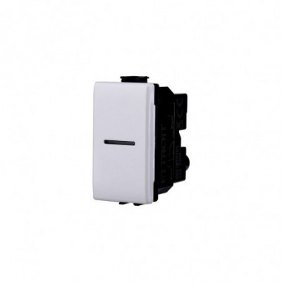 ETTROIT INTERRUTTORE ASSIALE UNIPOLARE - SERIE SOLAR - BIANCO (MT0501) Compatibile BTicino Matix