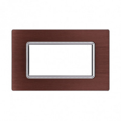 ETTROIT PLACCA IN ALLUMINIO 4 MODULI - SERIE SPACE - BRONZO (LN86410)