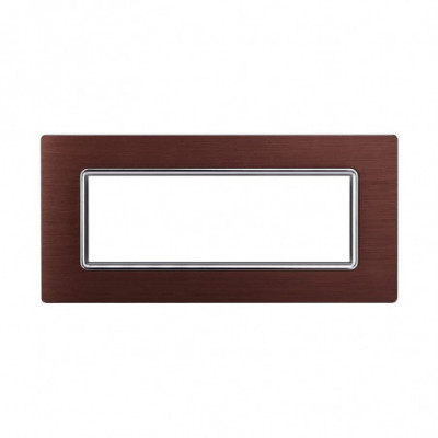 ETTROIT PLACCA IN ALLUMINIO 7 MODULI - SERIE SPACE - BRONZO (LN86710) Compatibile BTicino Living