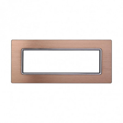 ETTROIT PLACCA IN VETRO 7 MODULI - SERIE SPACE - ORO (LN84711) Compatibile BTicino Living