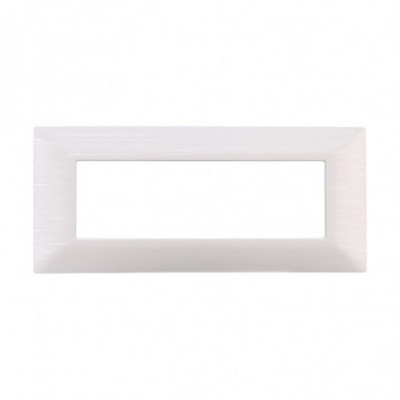 ETTROIT PLACCA IN PLASTICA 7 MODULI - SERIE STARLIGHT - BIANCO SATINATO (EV85601) Compatibile Vimar Plana