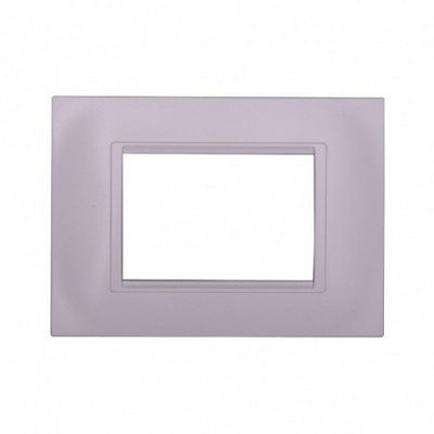 ETTROIT PLACCA IN PLASTICA 3 MODULI - SERIE SPACE - BIANCO (LN89301) Compatibile BTicino Living