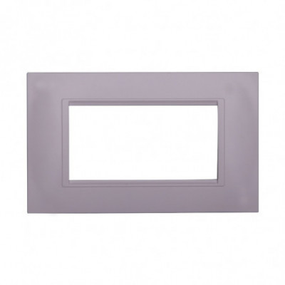 ETTROIT PLACCA IN PLASTICA 4 MODULI - SERIE SPACE - BIANCO (LN89401) Compatibile BTicino Living