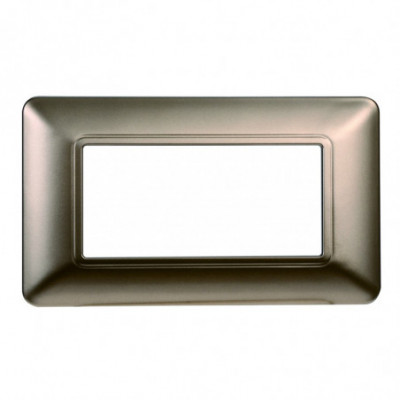 ETTROIT PLACCA IN PLASTICA 4 MODULI - SERIE SOLAR - BRONZO (MT83410) Compatibile BTicino Matix