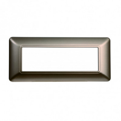 ETTROIT PLACCA IN PLASTICA 6 MODULI - SERIE SOLAR - BRONZO (MT83610) Compatibile BTicino Matix