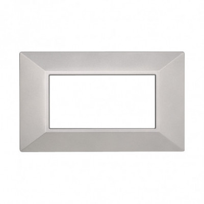 ETTROIT PLACCA PIRAMIDE 4 MODULI - SERIE MOON - SILVER (AN90406) Compatibile ABB Axolute