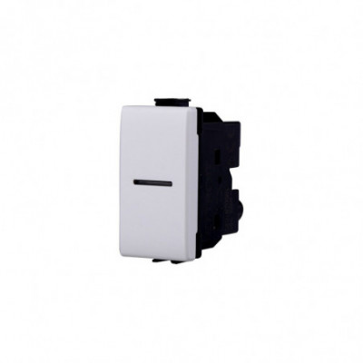 ETTROIT DEVIATORE UNIPOLARE ASSIALE 16A - SERIE SOLAR - BIANCO (MT0701) Compatibile BTicino Matix