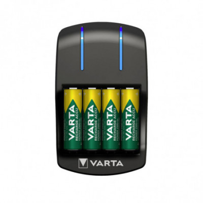 CARICABATTERIE Varta Plug Charger - INCLUSE 4 STILO RICARICABILI AA 2100mAh