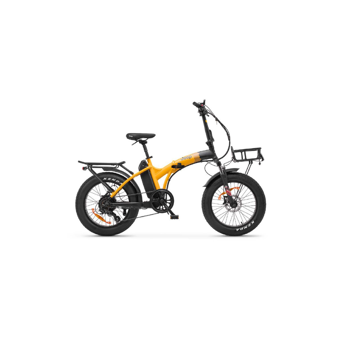 JEEP SONORAN (JE-BI-220004) FOLDING FAT E-BIKE (NERO/GIALLO) - BICICLETTA ELETTRICA - RUOTE 20X4 - MOTORE BAFANG 250W 48V- BATTE