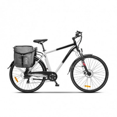 LANCIA ESTRO (LN-BI-220002) CITY E-BIKE (NERO/BIANCA) - BICICLETTA ELETTRICA - RUOTE 28X1.50 - MOTORE BAFANG 250W 36V - BATTERIA