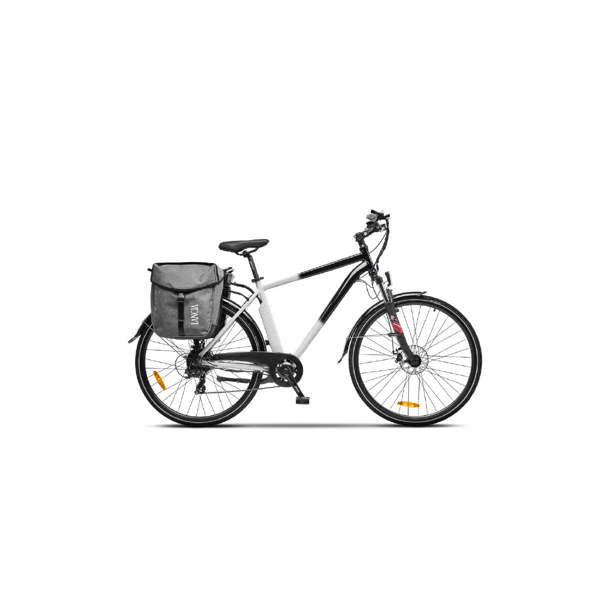 LANCIA ESTRO (LN-BI-220002) CITY E-BIKE (NERO/BIANCA) - BICICLETTA ELETTRICA - RUOTE 28X1.50 - MOTORE BAFANG 250W 36V - BATTERIA