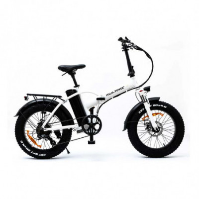 ITALIA POWER BRANCH BIANCA (EBK922) - BICICLETTA ELETTRICA - RUOTE 20X4 - MOTORE 250W - BATTERIA  36V 10.5AH - TELAIO IN ALLUMIN