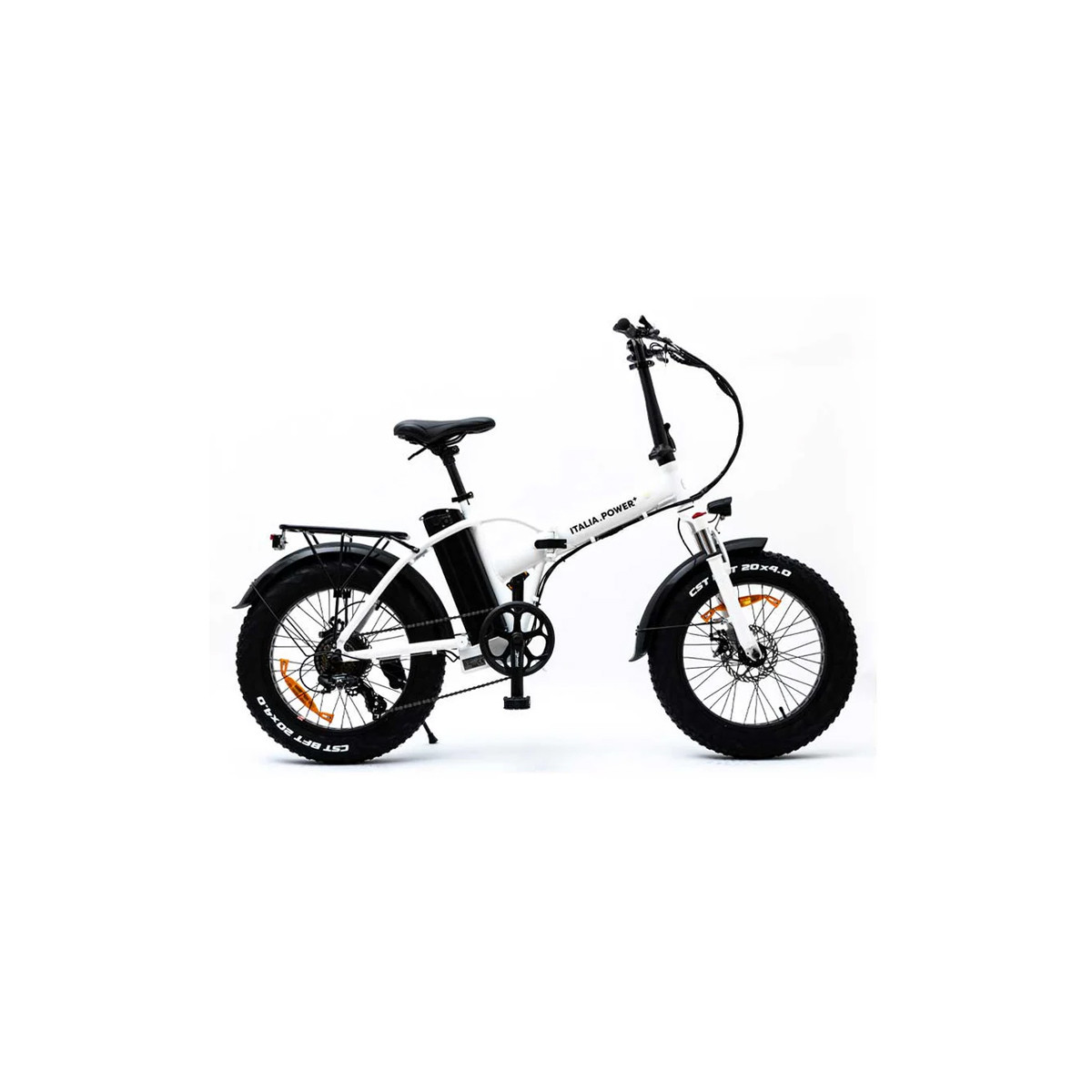 ITALIA POWER BRANCH BIANCA (EBK922) - BICICLETTA ELETTRICA - RUOTE 20X4 - MOTORE 250W - BATTERIA  36V 10.5AH - TELAIO IN ALLUMIN