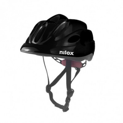 NILOX CASCO BAMBINO NERO CON LUCE LED INTEGRATA PER MONOPATTINO E BICI (NXHELMETKID)