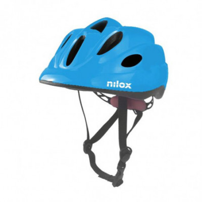 NILOX CASCO BAMBINO BLUE CON LUCE LED INTEGRATA PER MONOPATTINO E BICI (NXHELMETKIDBLUE)