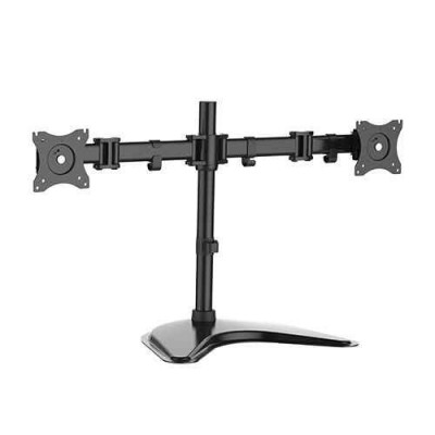 LINK LKBR08 - STAFFA DA TAVOLO A 3 SNODI CON BASE PER 2 MONITOR 13/27 - MAX 8 KG - VESA 75/100