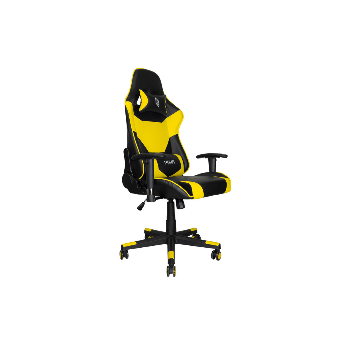 SEDIA GAMING NOUA BIR B3 - Black/Yellow Braccioli 3D e Schienale Inclinabile