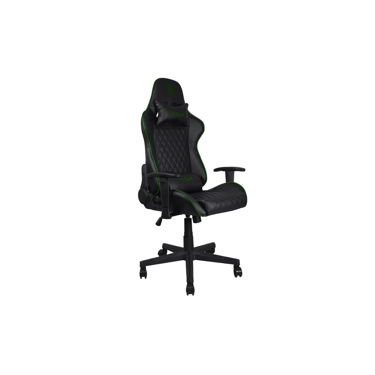 NOUA KUI K7 BK/GREEN - SEDIA GAMING - BRACCCIOLI 2D - SCHIENALE RECLINABILE