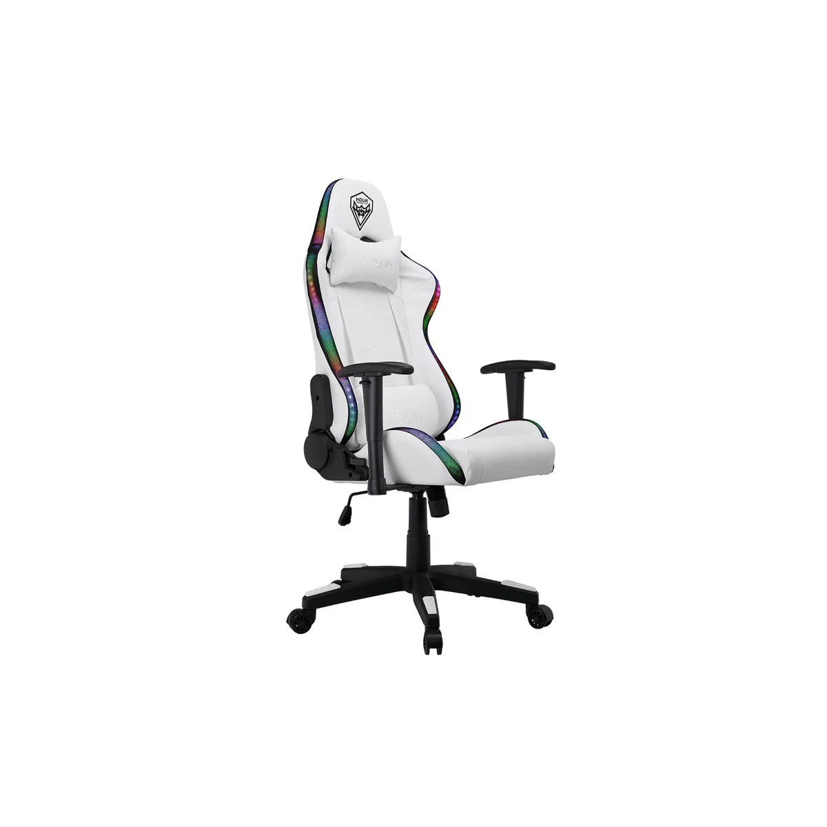 NOUA MAO M7 WHITE RGB - SEDIA GAMING - BRACCIOLI 3D -SCHIENALE RECLINABILE - LED RGB