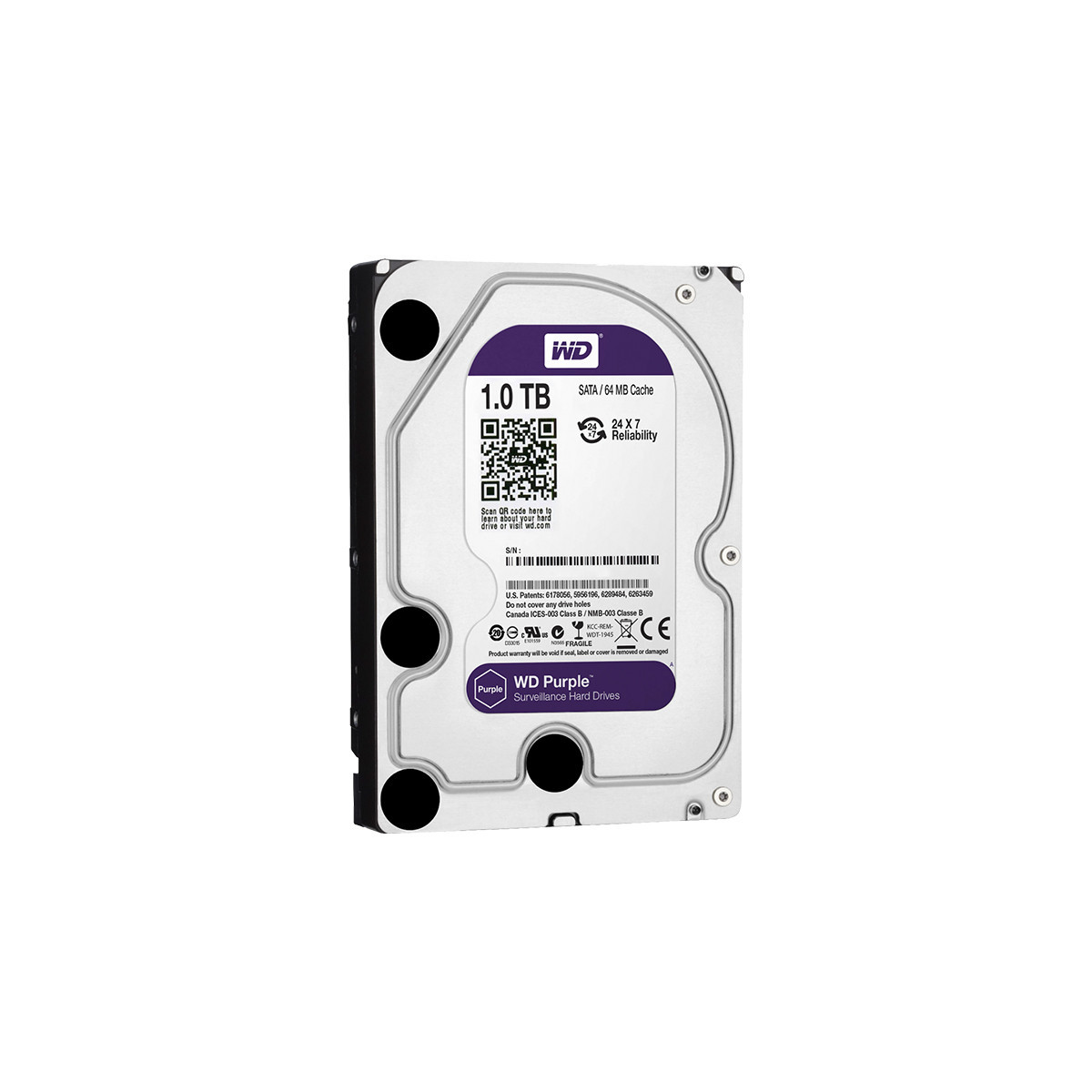 WESTERN DIGITAL WD PURPLE HDD 1TB (WD10PURZ) - HARD DISK INTERNO -  3.5 - SATA 3