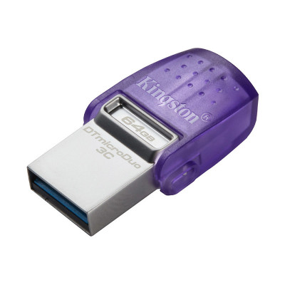 KINGSTON DATATRAVELER MICRODUO 3C 64GB (DTDUO3CG3/64GB) - PEN DRIVE 64GB DOPPIA INTERFACCIA USB-A/TYPE-C